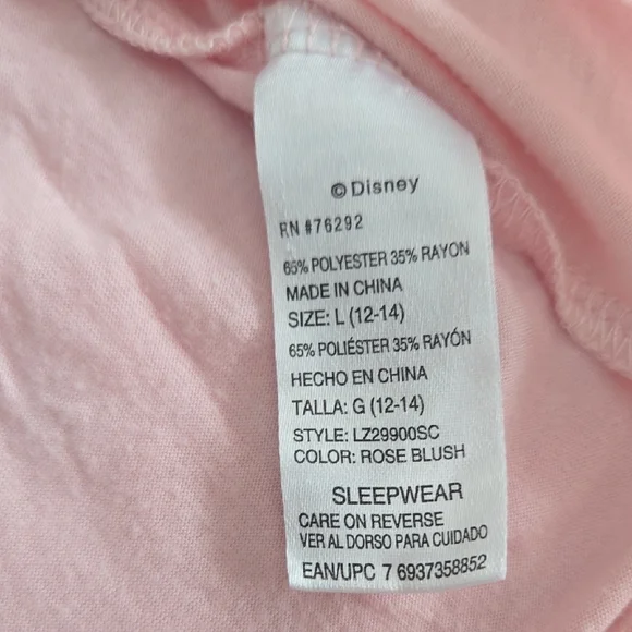 Disney Light Pink Minnie Mouse Pajama Set - Picture 5 of 9